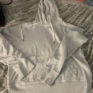 Athleta Light Gray Hoodie Sweatshirt